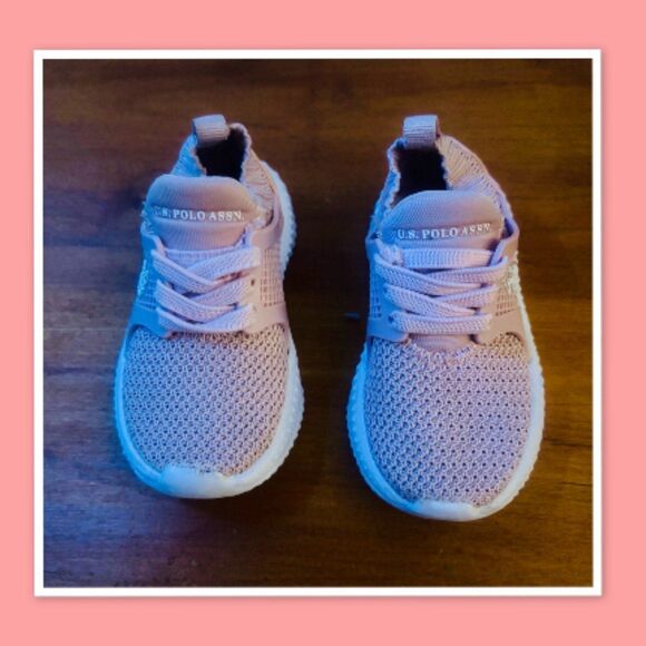 U.S. Polo Assn. Baby Girl Pink Slip On Sneakers Shoe - Size 5C - Picture 1 of 5